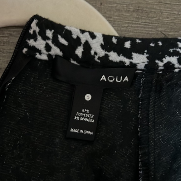 AQUA Black White Mini Dress Size S - Picture 6 of 6
